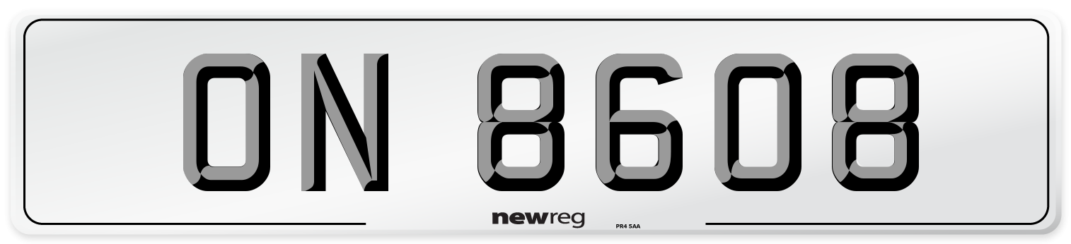ON 8608 Number Plate from New Reg
